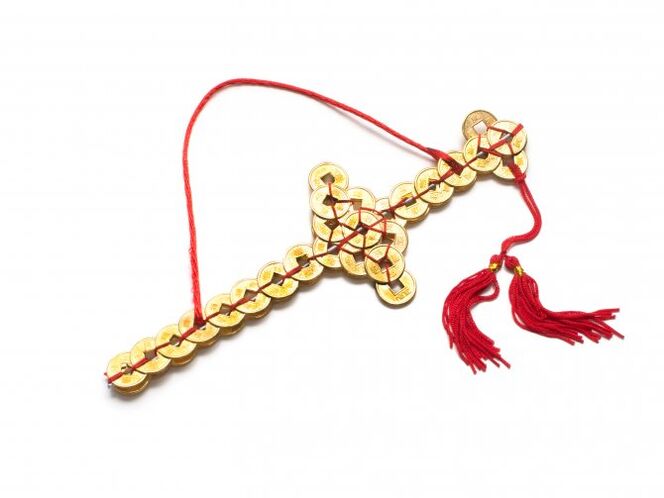 coins sword to attract wealth